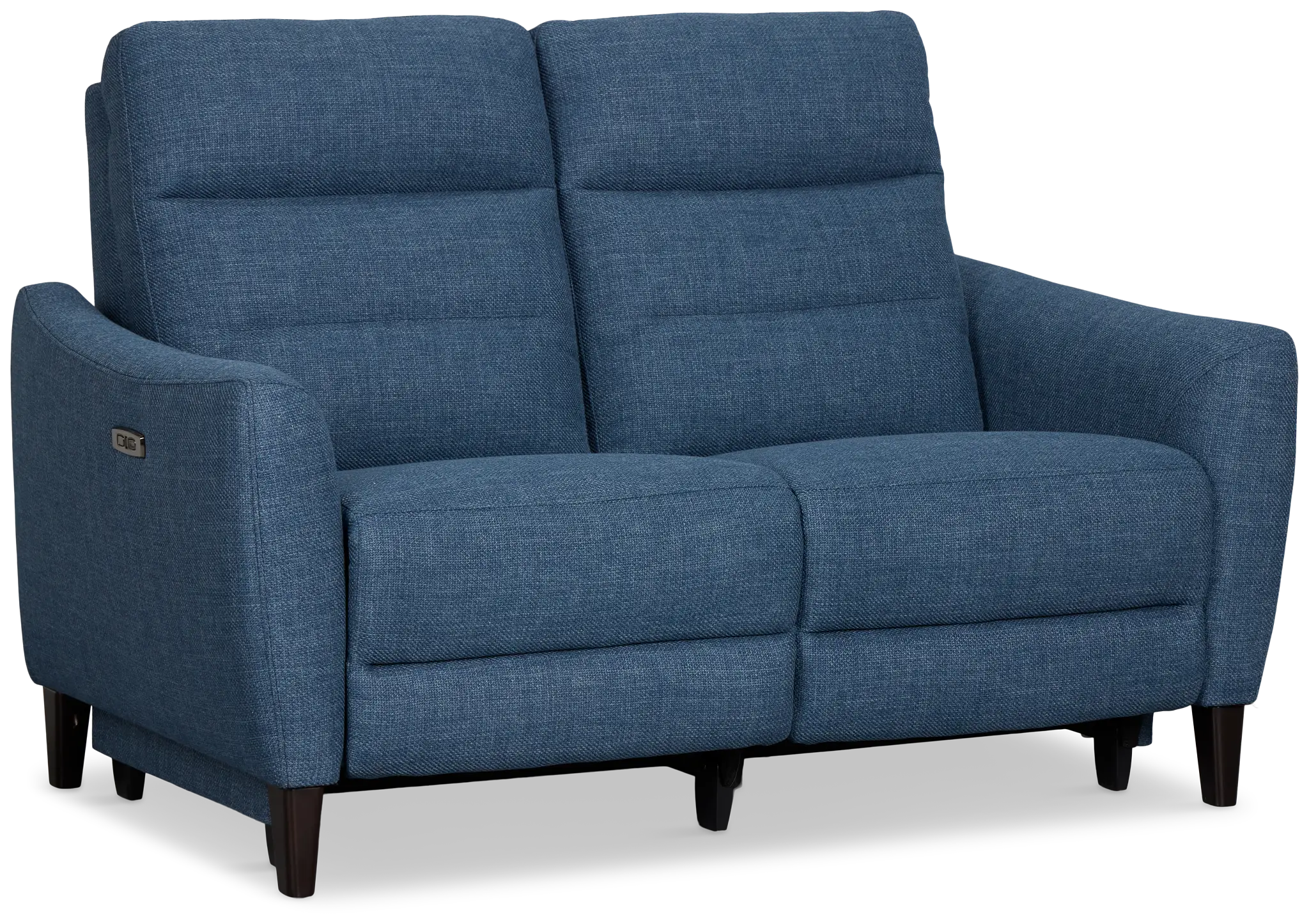 Keaton Blue Fabric Power Reclining Loveseat W/ Power Headrest Keaton Blue Fabric Power Reclining Loveseat W/ Power Headrest