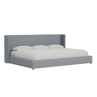 Captiva Elevation Gray 48" Upholstered Shelter Bed