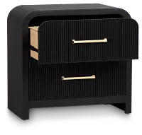 Lyndie Black 2-drawer Nightstand