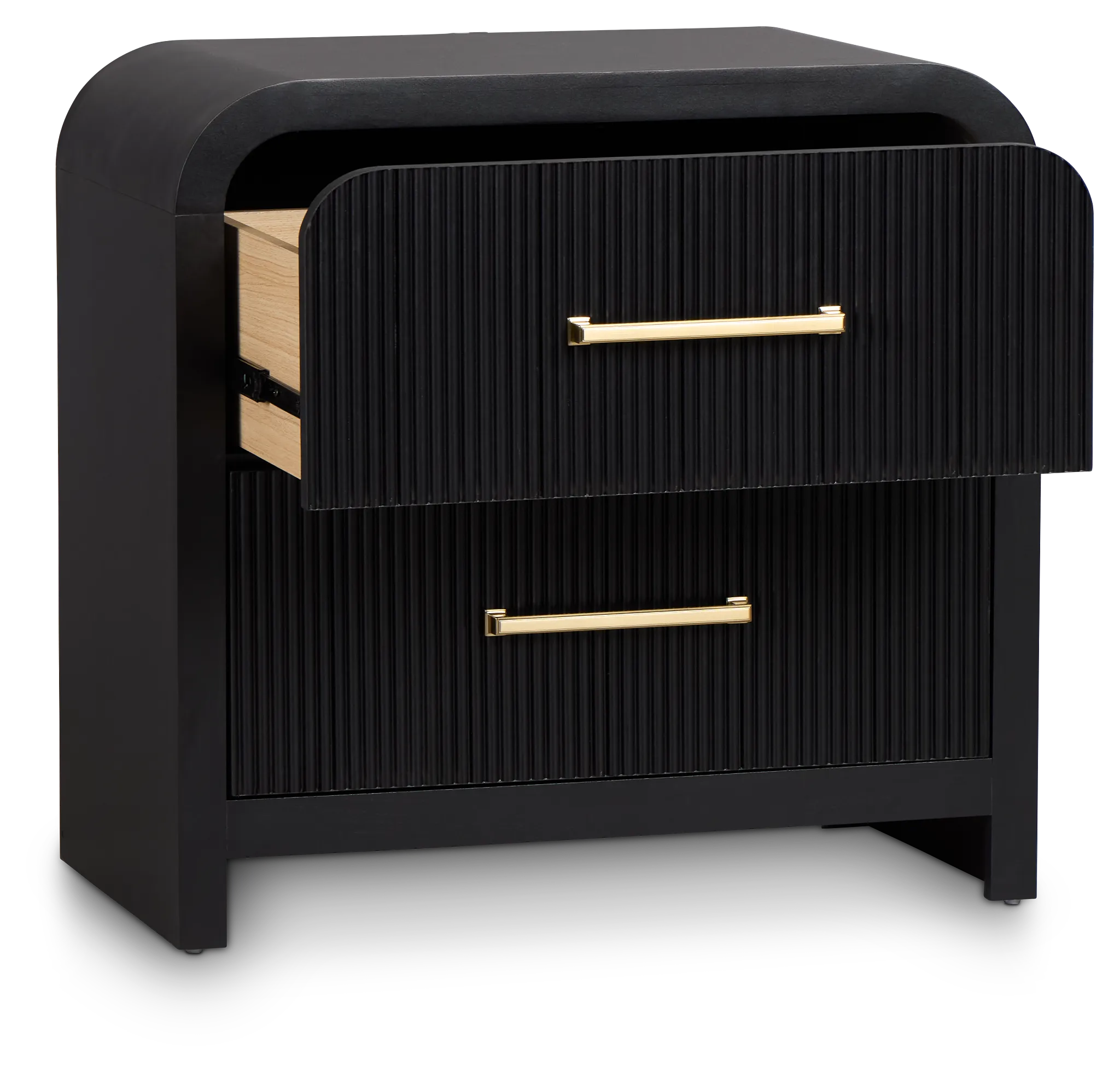 Lyndie Black 2-drawer Nightstand