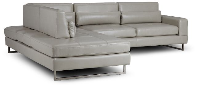 Alec Light Gray Micro Left Chaise Sectional (1)