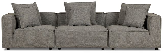 Tatum Gray Fabric 3-piece Modular Sofa