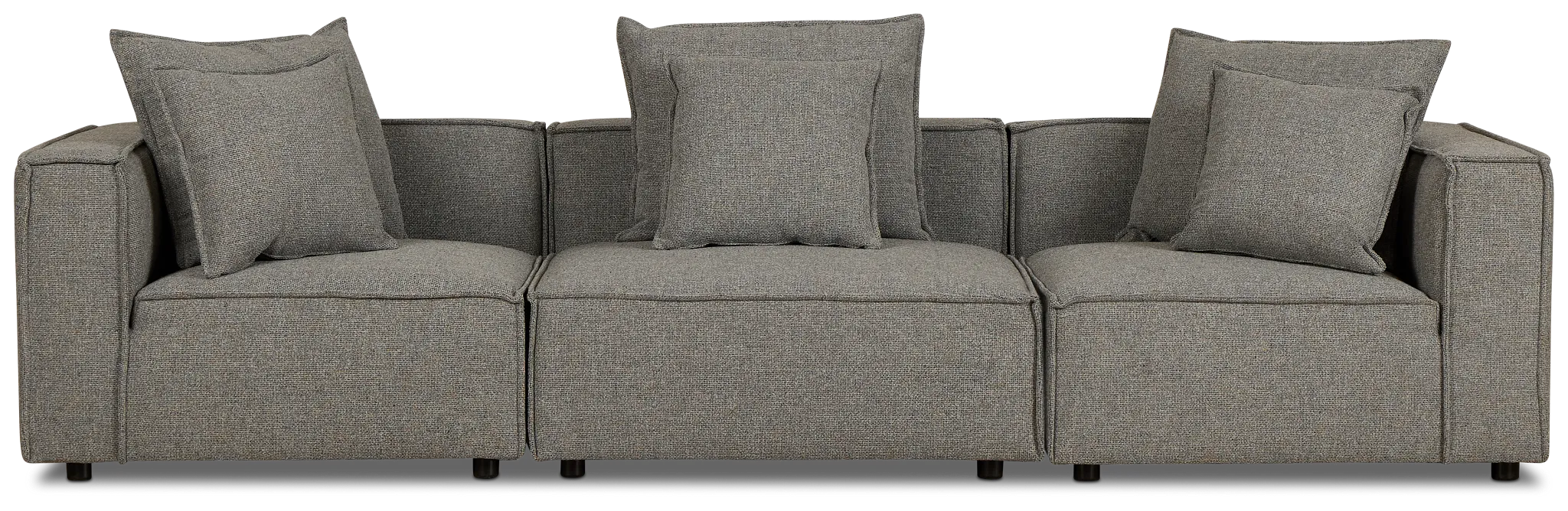 Tatum Gray Fabric 3-piece Modular Sofa