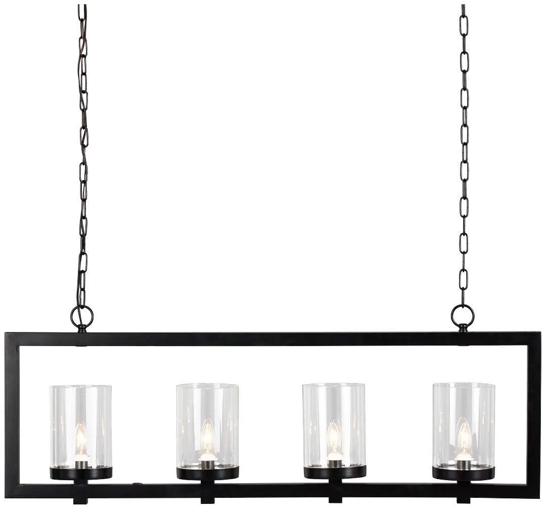 Perrin Black Metal Chandelier Perrin Black Metal Chandelier