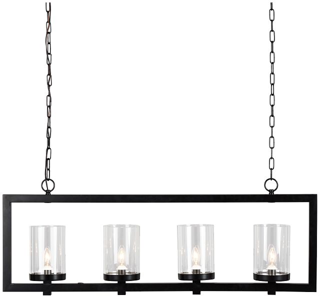 Perrin Black Metal Chandelier