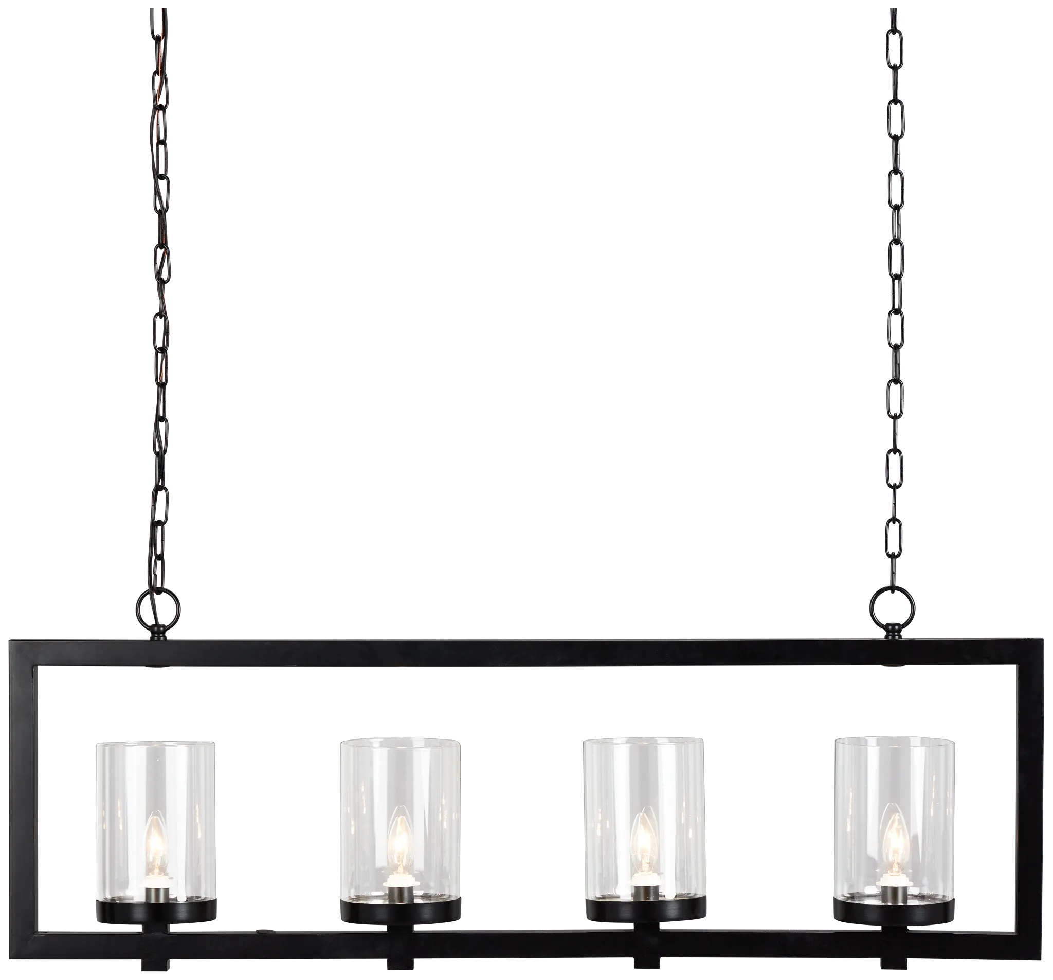 Perrin Black Metal Chandelier