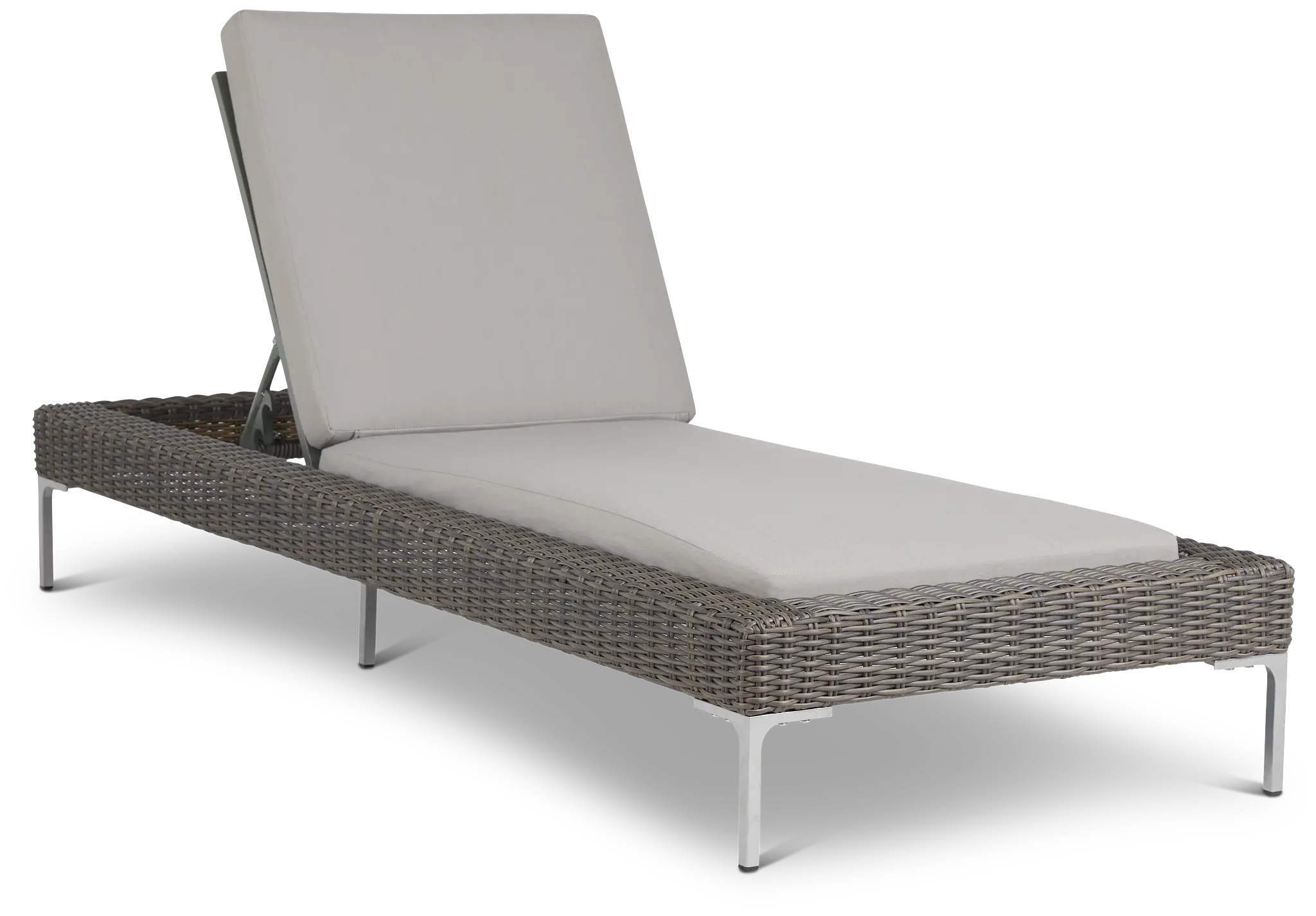 Tulum Gray Woven Cushioned Chaise Tulum Gray Woven Cushioned Chaise