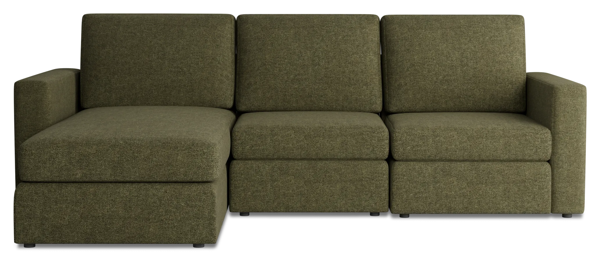 Citymod Green Fabric Small Left Chaise Sectional