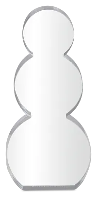 Snowman Clear Medium Sculpture