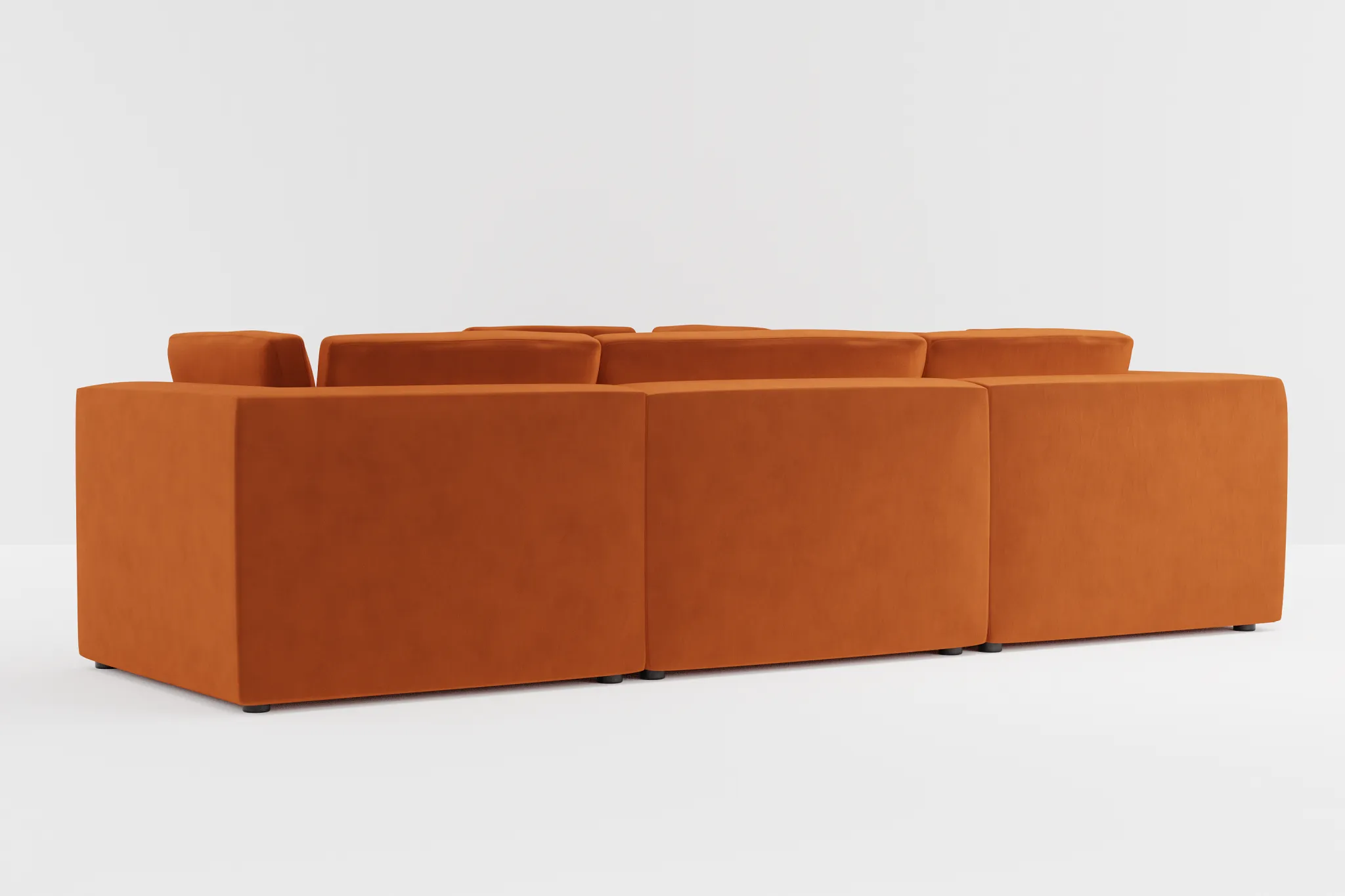 Destin Joya Orange Velvet 5-piece Modular Sectional