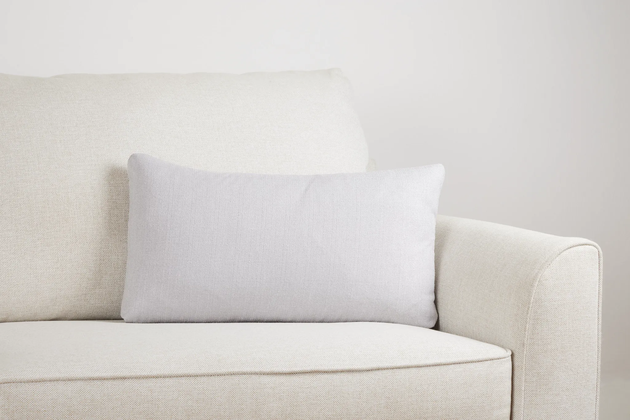 Zeke Light Gray Lumbar Accent Pillow