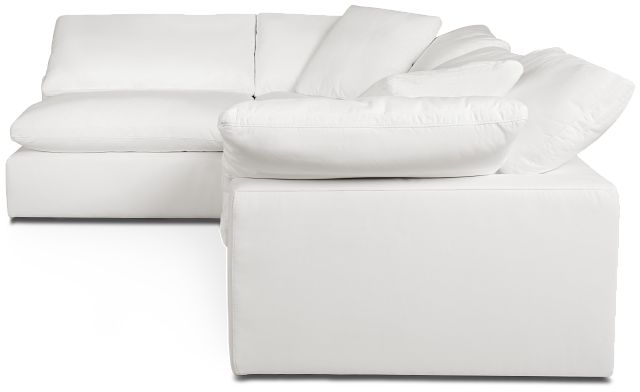 Nixon White Fabric 4-piece Modular Sectional