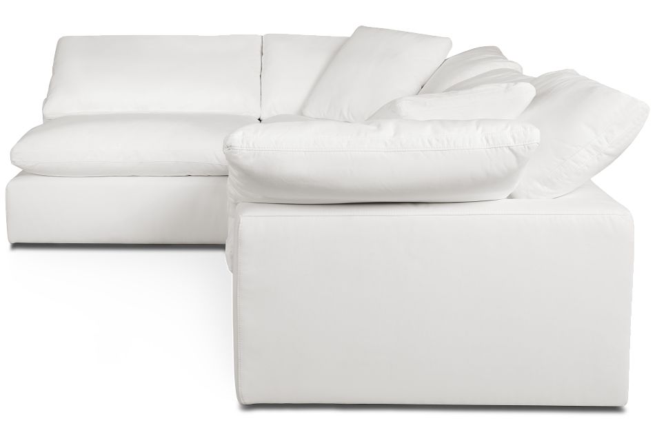 Nixon White Fabric 4 Piece Modular Sectional Living Room Sectionals City Furniture Nixon White Fabric 4 Piece Modular, White Cloth Sectional Sofa