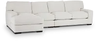 Veronica White Down Small Left Chaise Sectional