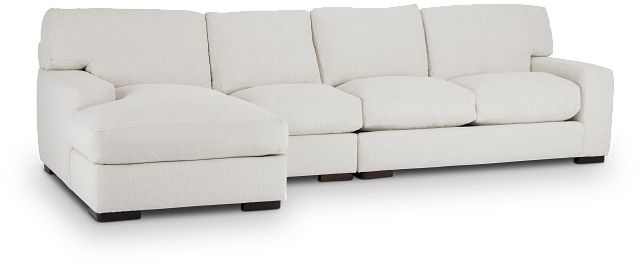 Veronica White Down Small Left Chaise Sectional