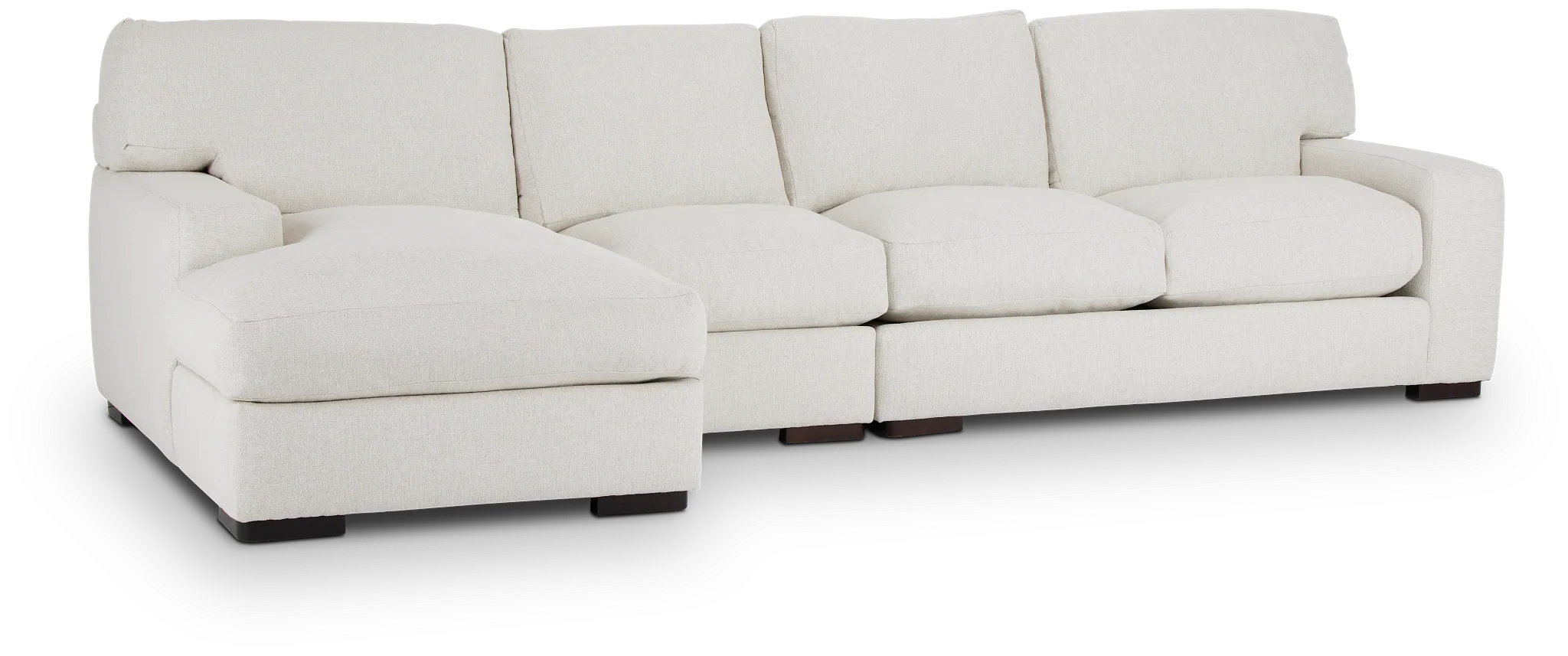 Veronica White Down Small Left Chaise Sectional