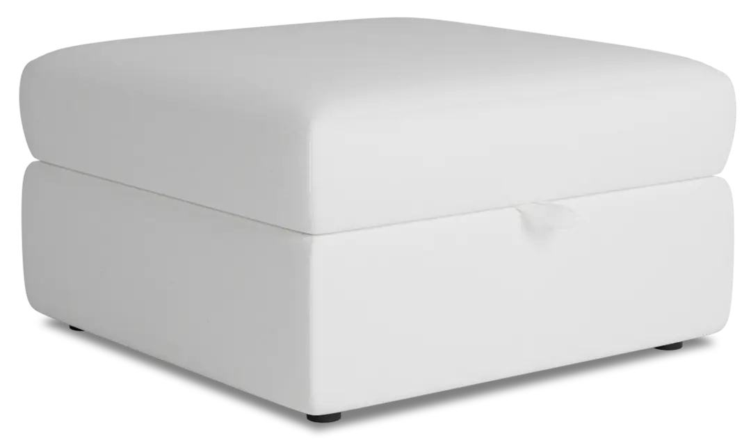 Citymod White Fabric Storage Ottoman Citymod White Fabric Storage Ottoman