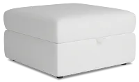 Citymod White Fabric Storage Ottoman