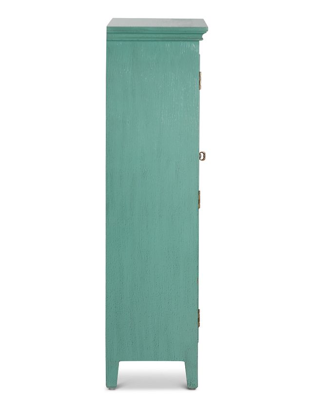 Alexis Teal Tall Two-door Cabinet (3)