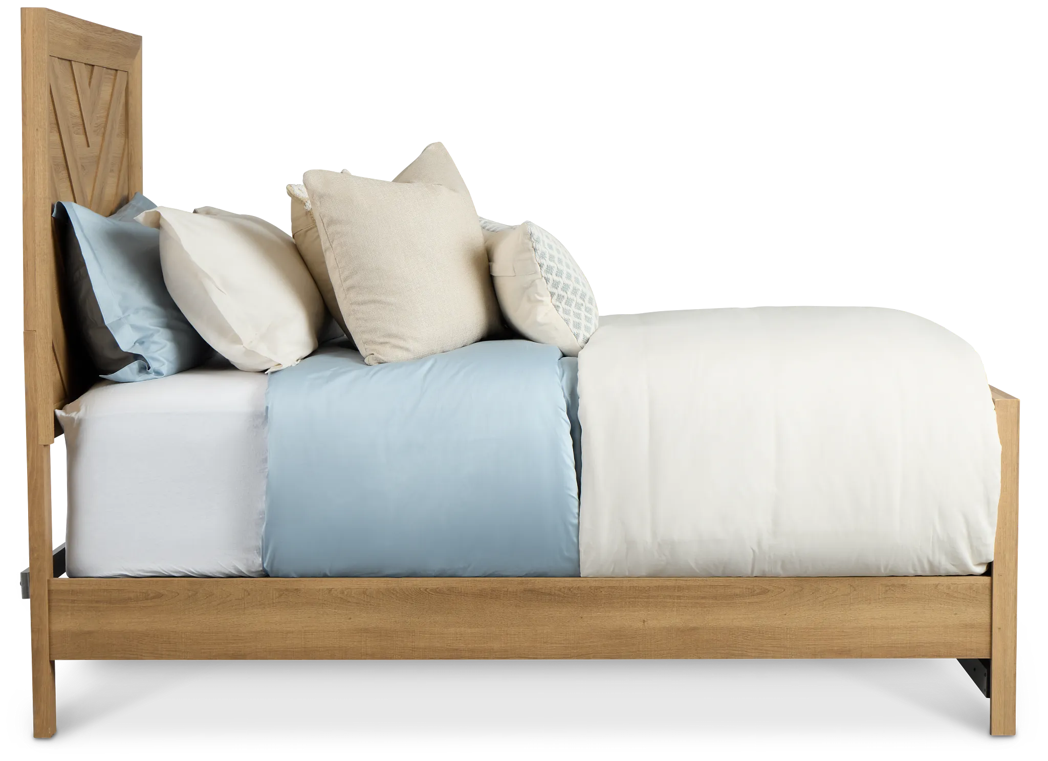 Delray Light Tone Panel Bed