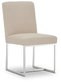 Berlin Beige Metal Upholstered Side Chair