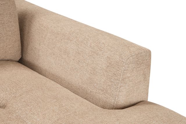 Maisie Light Brown Fabric Medium Right Chaise Sectional