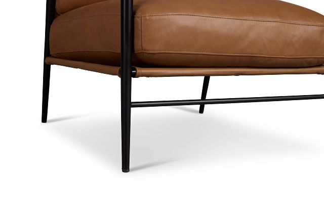 Fiora Light Brown Leather Accent Chair