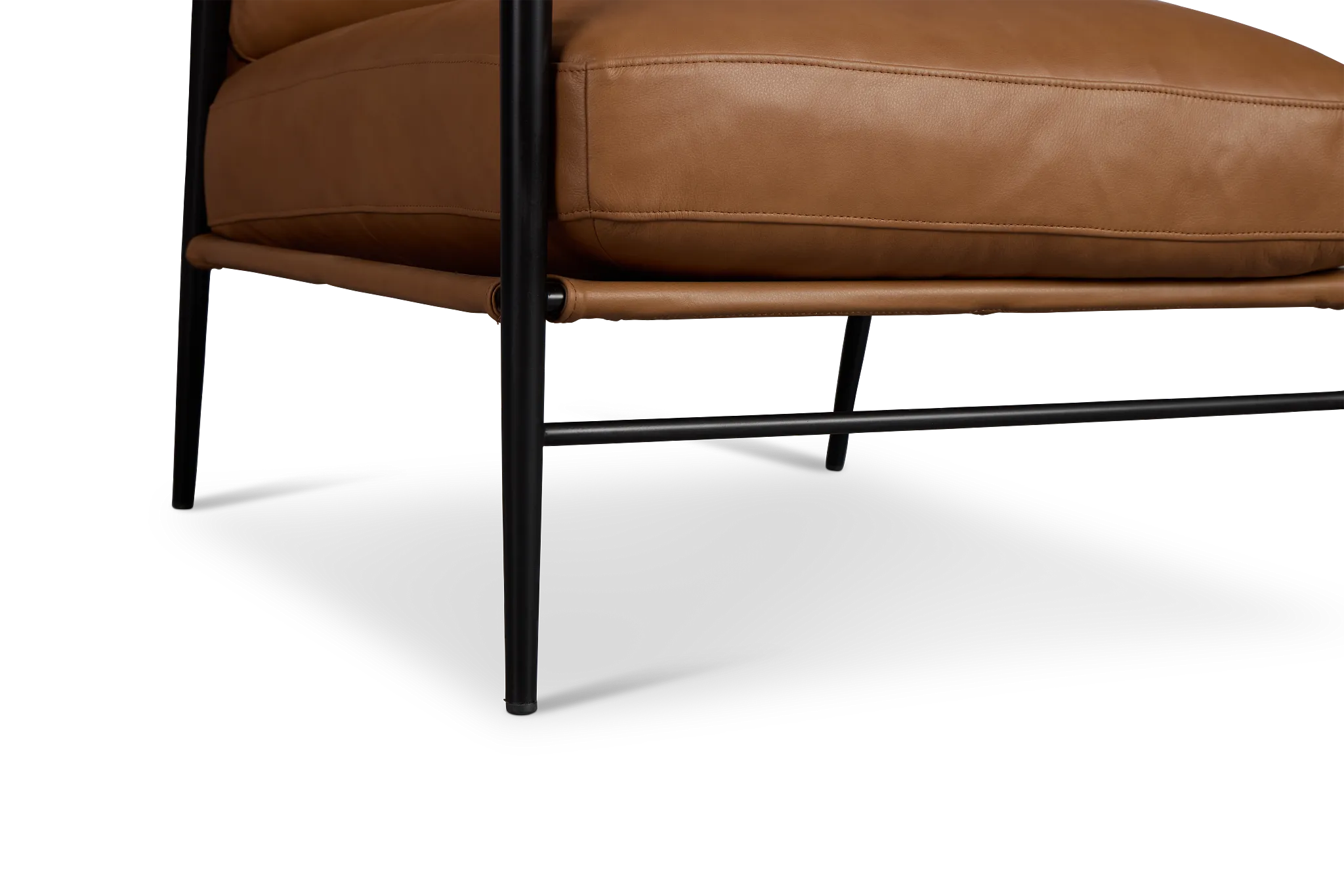 Fiora Light Brown Leather Accent Chair