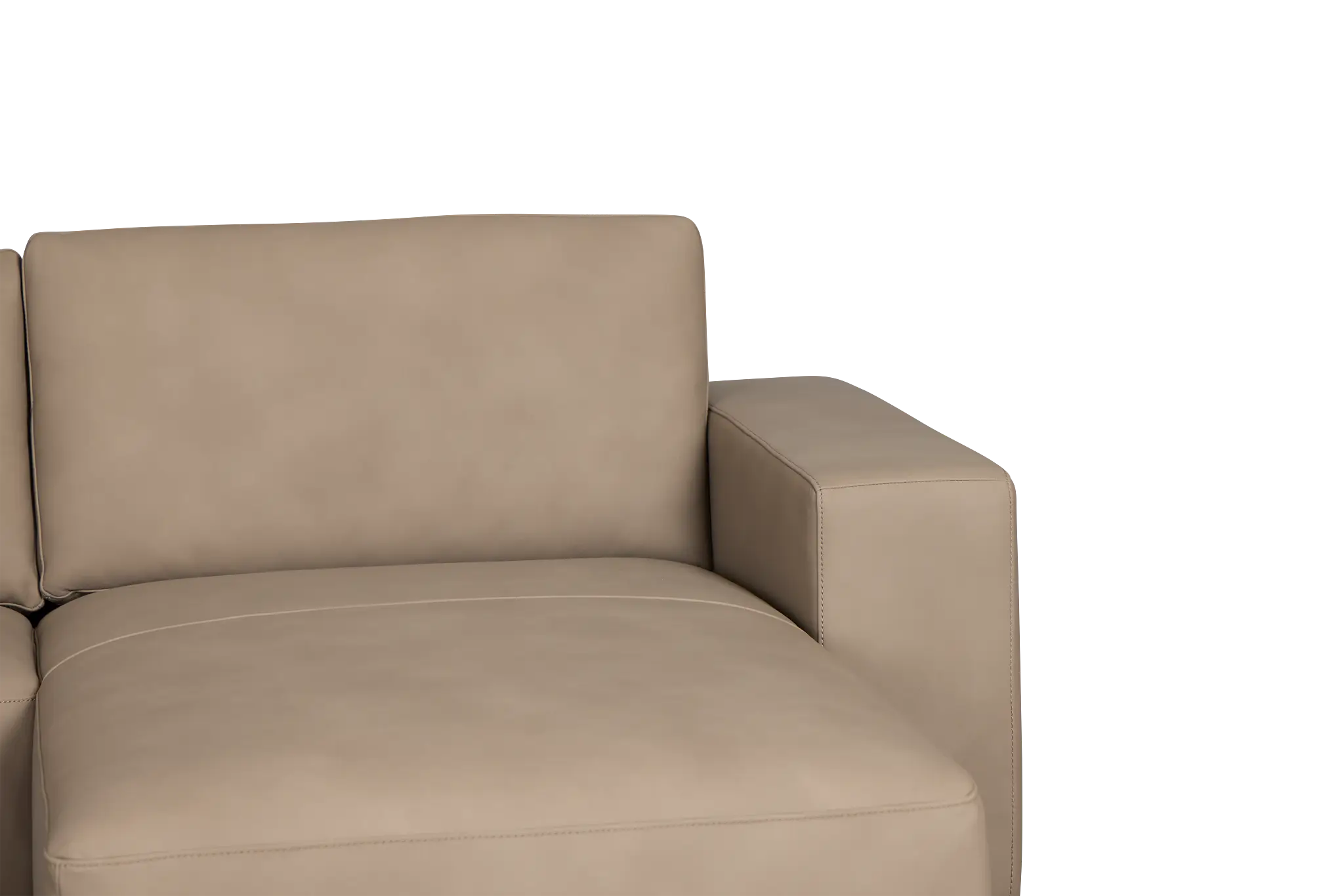 Kellan Taupe Leather Right Chaise Sectional Kellan Taupe Leather Right Chaise Sectional