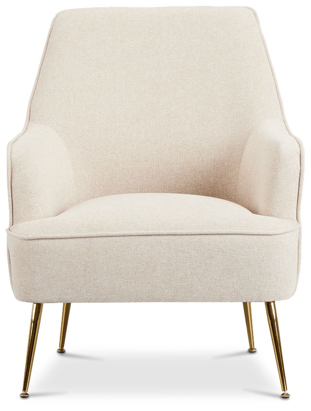 Lina Beige Fabric Accent Chair