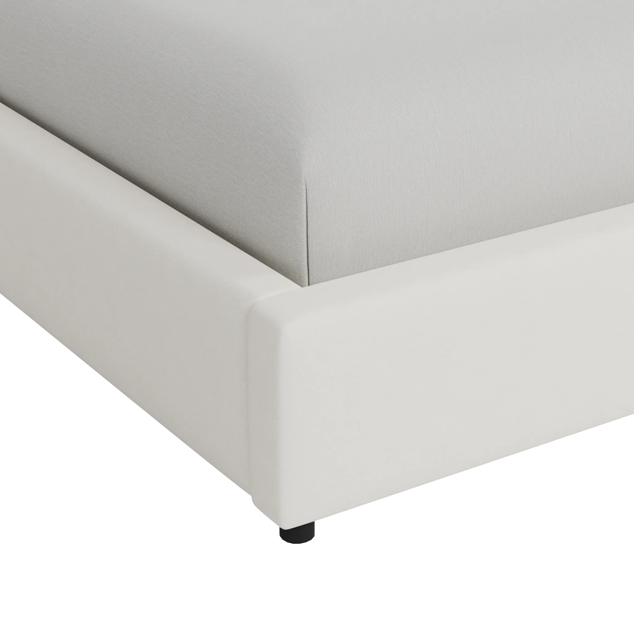 Grayton Gellar White 54" Upholstered Platform Bed