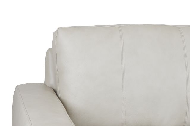 Dawkins Taupe Leather Large Right Chaise Sectional