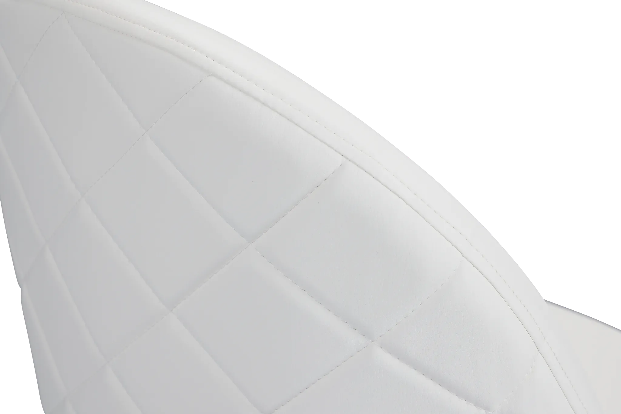 Capri White Micro Upholstered Side Chair W/ Black Legs