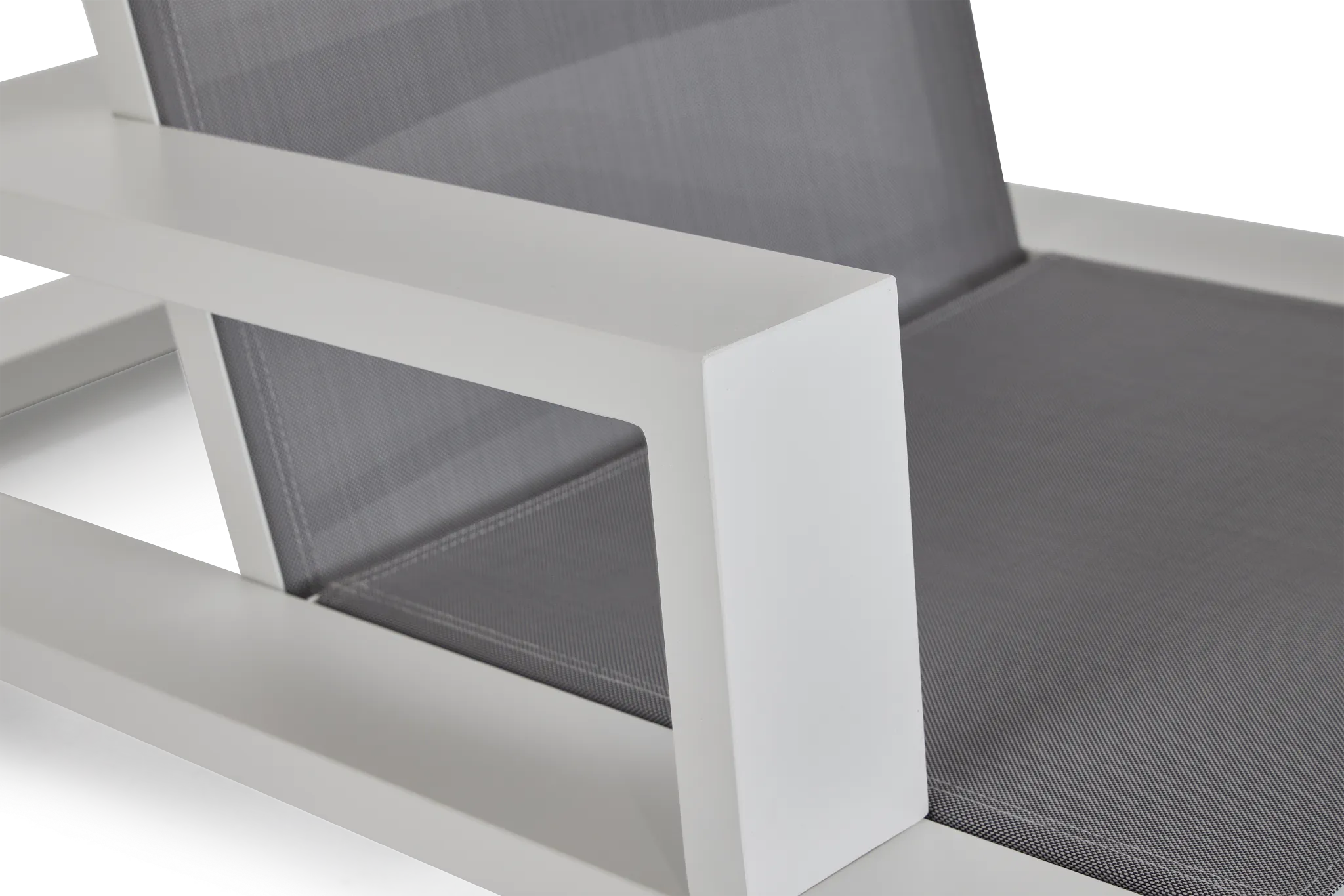 Linear White Ledge Pool Chair