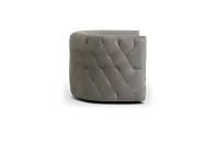 Palazzo Gray Leather Swivel Accent Chair