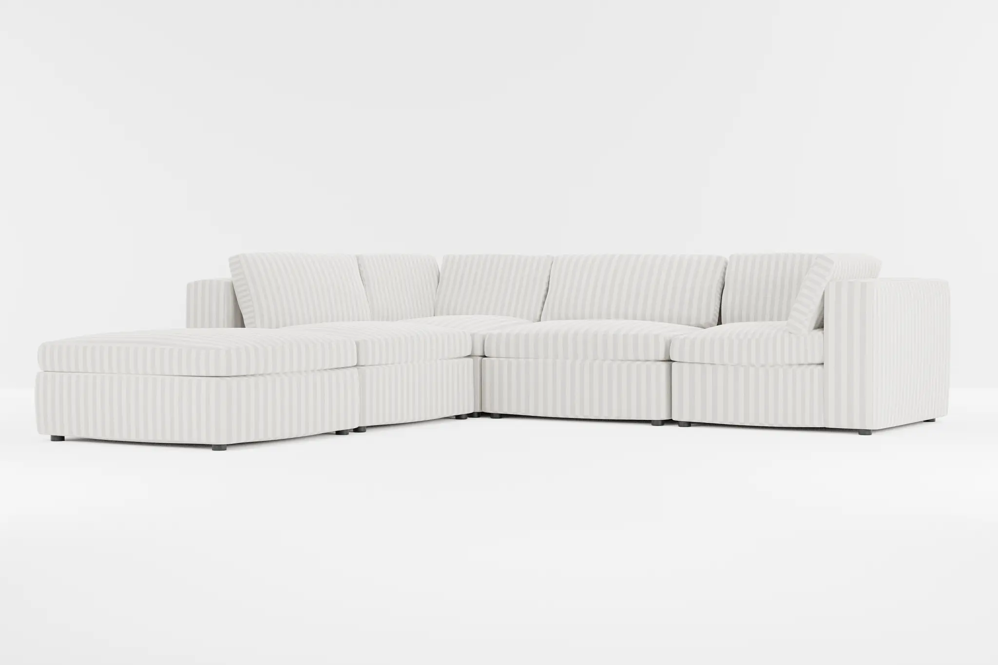 Destin Sea Lane Light Gray Fabric 5pc Bumper Sectional Destin Sea Lane Light Gray Fabric 5pc Bumper Sectional