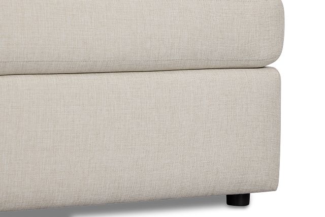Brantley Light Beige Fabric Ottoman