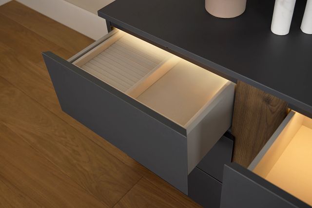 Brasilia Gray Dresser & Mirror