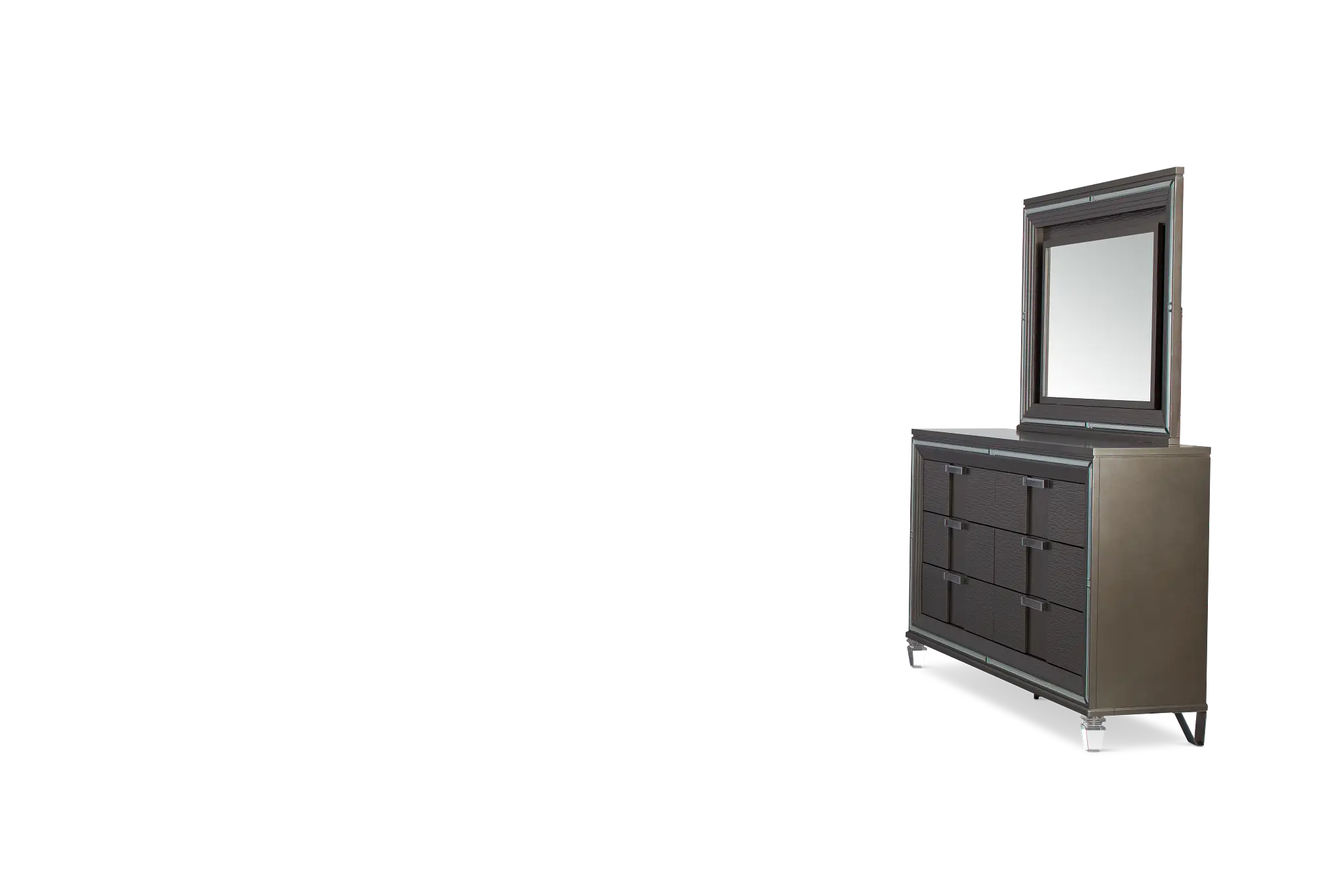 Vegas Gray Dresser & Mirror Vegas Gray Dresser & Mirror