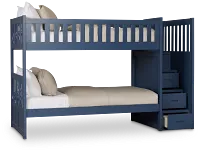 Charleston Dark Blue Step Bunk Bed