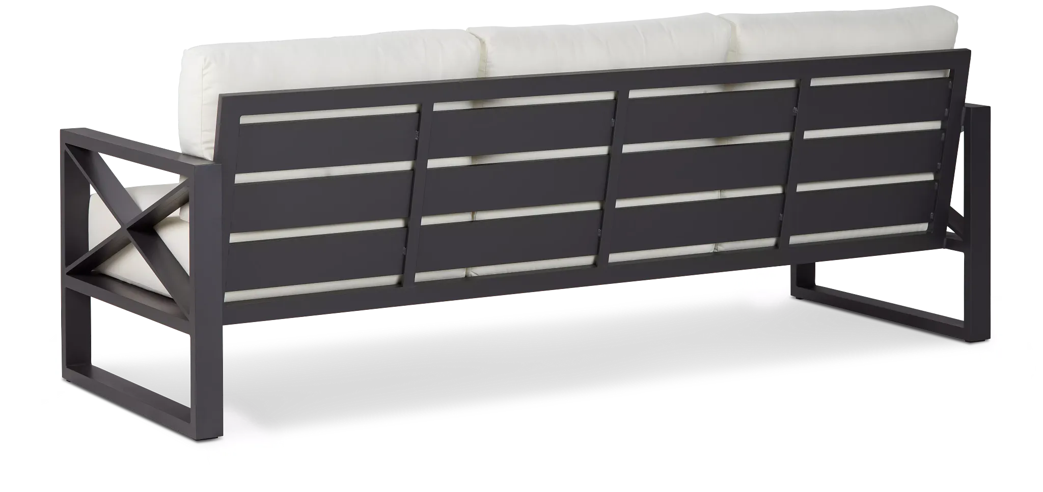 Linear Dark Gray White Aluminum Sofa