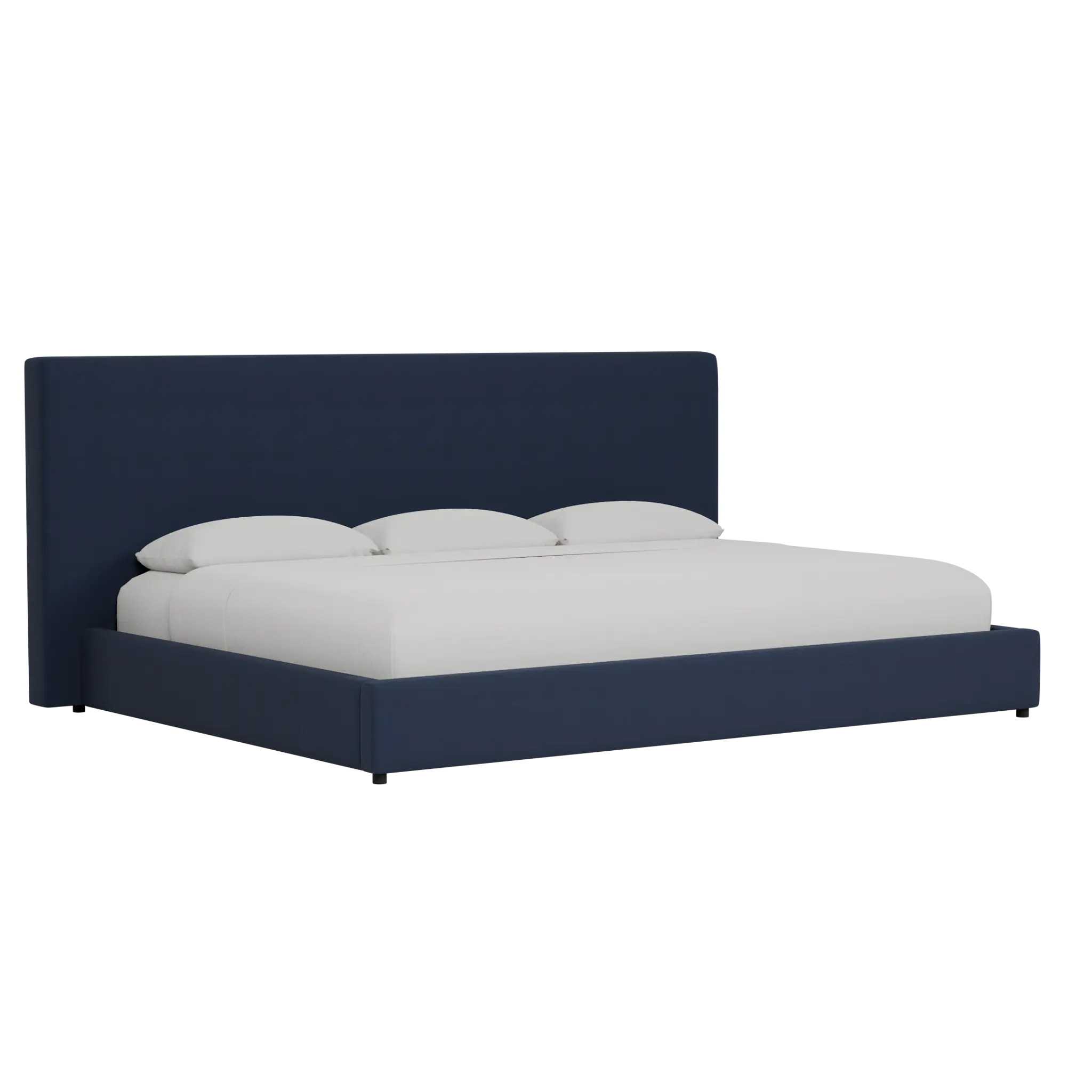 Grayton Joya Dark Blue 54" Upholstered Platform Bed Grayton Joya Dark Blue 54" Upholstered Platform Bed