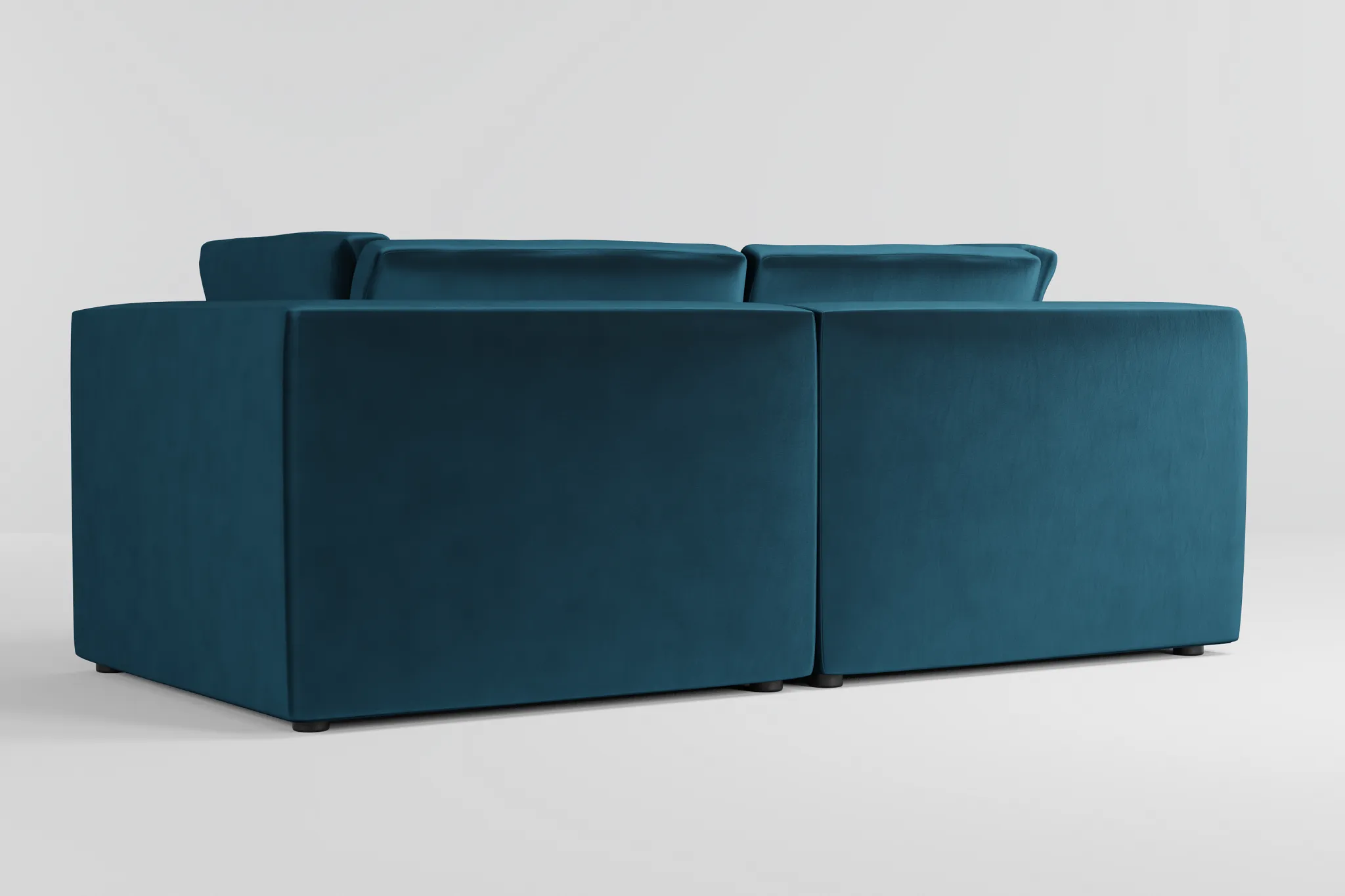 Destin Joya Teal Velvet 2-piece Modular Sofa