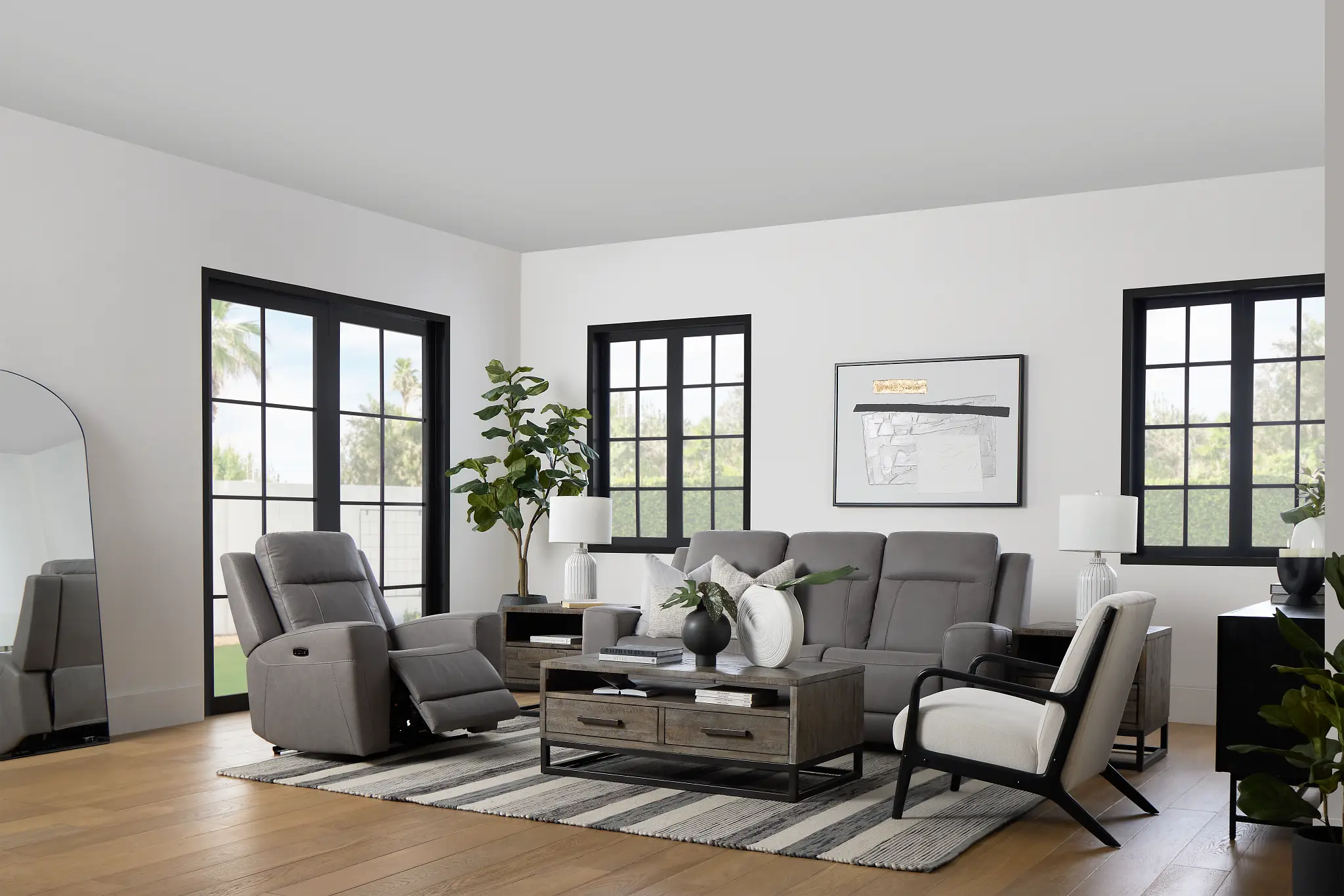 Colton Light Gray Micro Power Reclining Sofa W/ Power Headrest Colton Light Gray Micro Power Reclining Sofa W/ Power Headrest