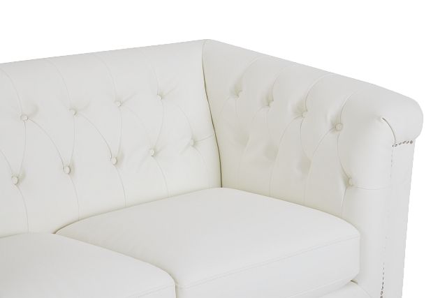 Blair White Micro Loveseat