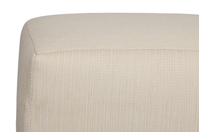 Rhodes Beige Fabric Ottoman