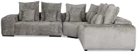 Skylar Gray Fabric Small Two-arm Sectional