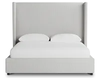 Captiva Delray Pewter 60" Upholstered Shelter Bed