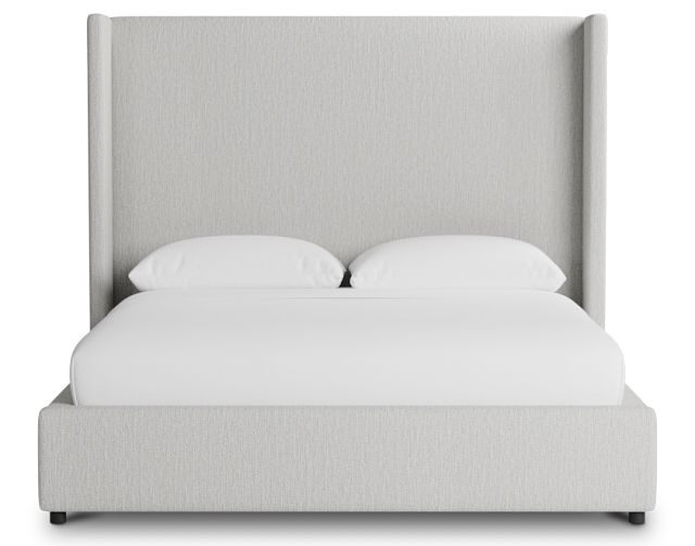 Captiva Delray Pewter 60" Upholstered Shelter Bed