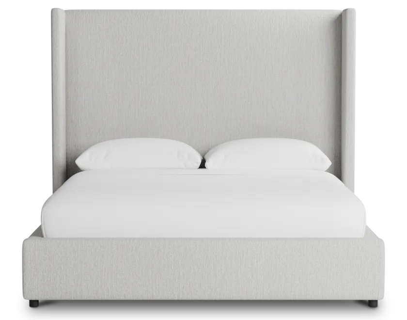 Captiva Delray Pewter 60" Upholstered Shelter Bed